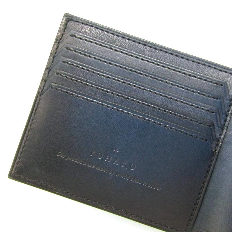 未使用 YUHAKU ユハク 二つ折り財布 YAC142 コードバン 二つ折り純 