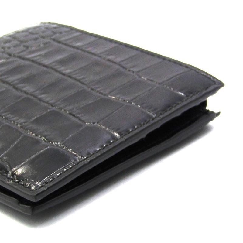 美品 SMYTHSON スマイソン 二つ折り財布 MARA マラ クロコ型押し 美品 SMYTHSON スマイソン 二つ折り財布 MARA マラ クロコ型押し