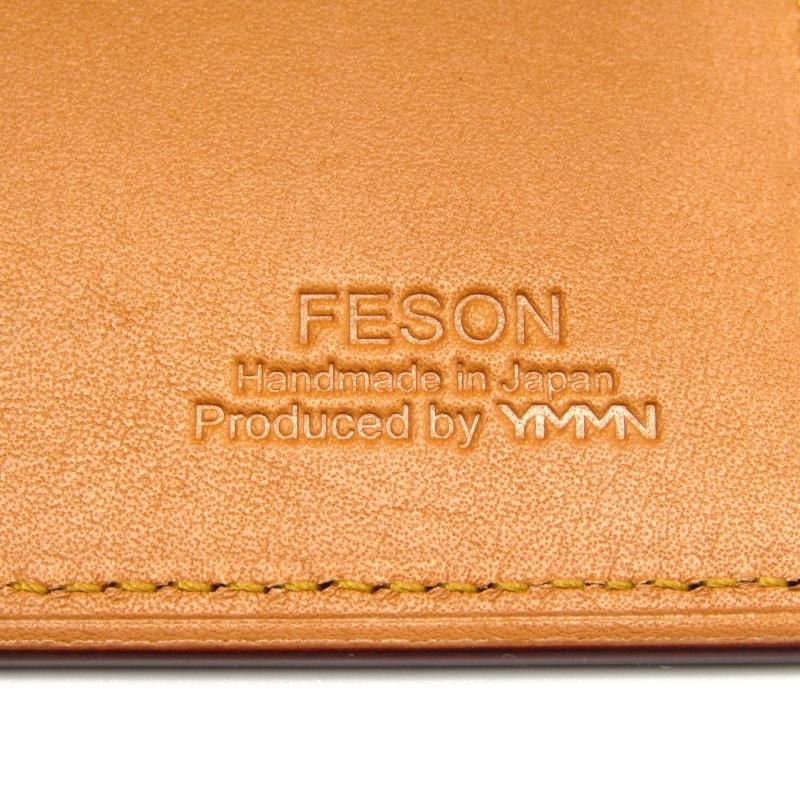 未使用 FESON フェソン スリム長財布 FE-TB02-003 アドバン Advan 束入れ 二つ折り 札入れ 日本製 ダークブラウン ...