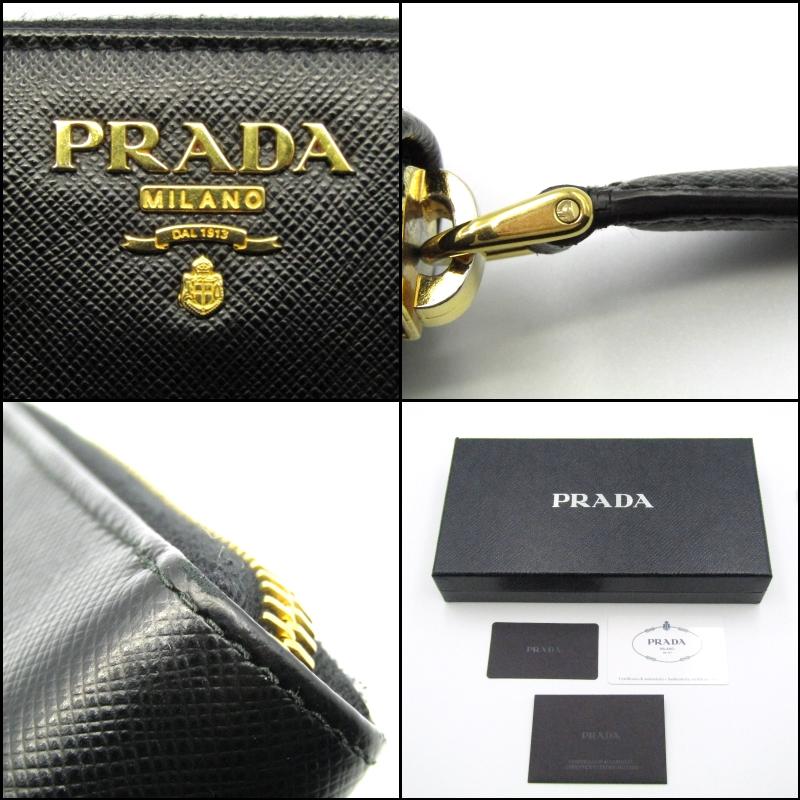 PRADA 美品 プラダ 長財布 1ML506 サフィアーノ SAFFIANO ラウンド 