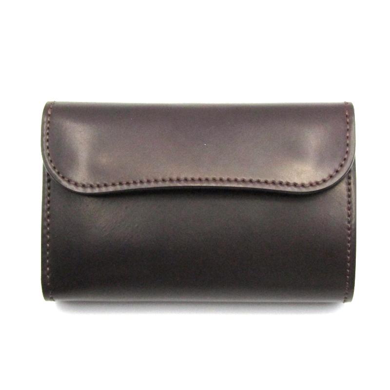 美品 WILDSWANS ワイルドスワンズ 三つ折り財布 シェルコードバン 