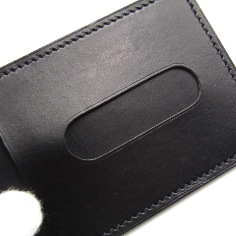 □新品同様□ 万双 マンソウ 厚コバ レザー カードケース カード入れ  