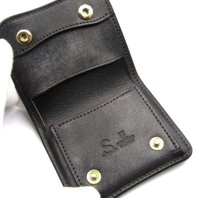 ウェアハウス別注 ワイルドスワンズ パーム エレファント 象革 ブルグレイン WILDSWANS 美品 × WAREHOUSE ワイルドスワンズ ミニ財布 ウエア