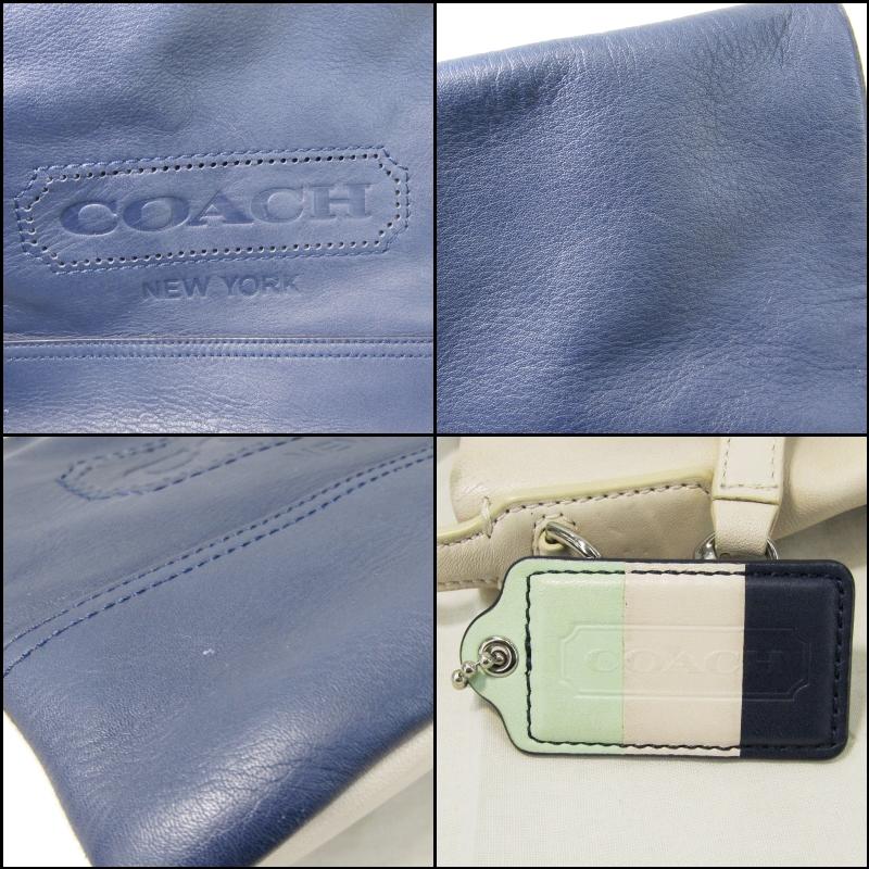 最終値下げ！COACH ネイビーレザーショルダーバッグ 楽天市場】COACH【コーチ】2WAYショルダーバッグ クラッチバッグ