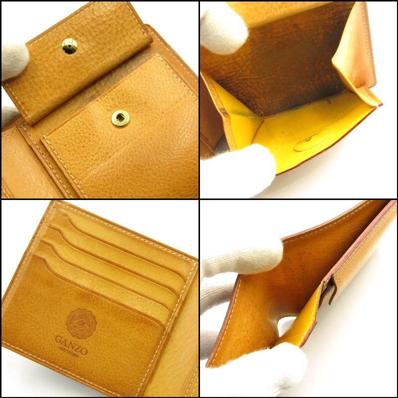GANZO ガンゾ 二つ折り財布 57828 THIN BRIDLE 小銭入れ付 シン