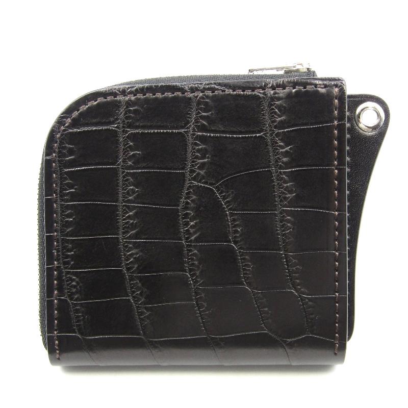 WILDSWANS 美品 ワイルドスワンズ ミニ財布 クロコ ALARD