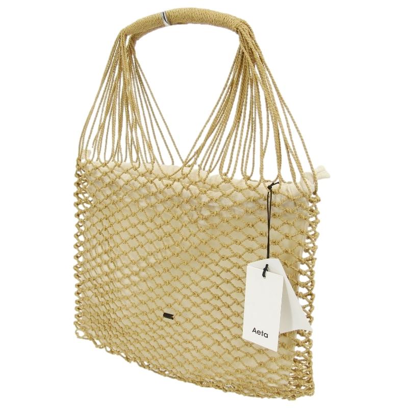 アエタ Aeta カウレザーメッシュトートバッグ 未使用 Aeta アエタ TWISTEDLEATHER TOTE M TL02 トートーバッグ