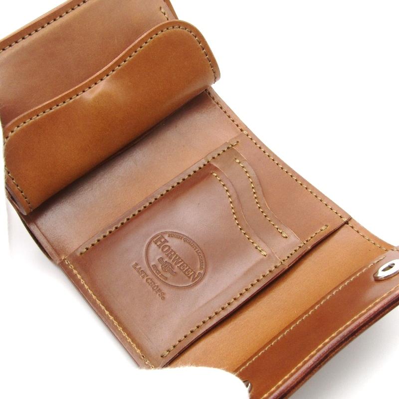 【新品未使用】ラストクロップス コルト シェルコードバン バーボン 未使用 LAST CROPS ラストクロップス 三つ折り財布 シェルコード