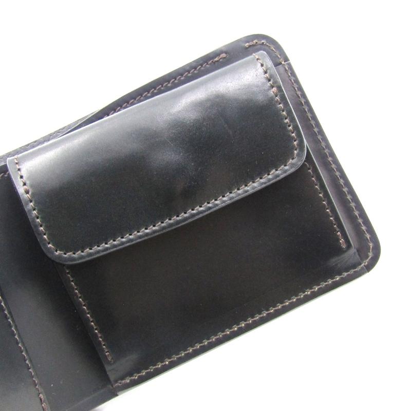 専用　LASTCROPSラストクロップス　シェルコードバングラウンダー　ネイビー LAST CROPS ラストクロップス 小銭入れ シェルコードバン LC