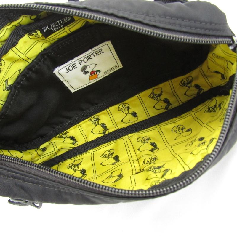 限定 PORTER スヌーピー ショルダーバッグ ブラック 激美品 ポーター スヌーピー ショルダー バッグ トート ブラック