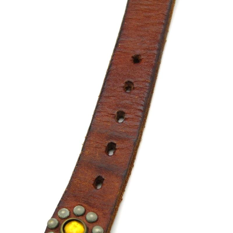 HTC エイチティーシー ベルト フラワー 18mm幅 5穴 イエローストーン