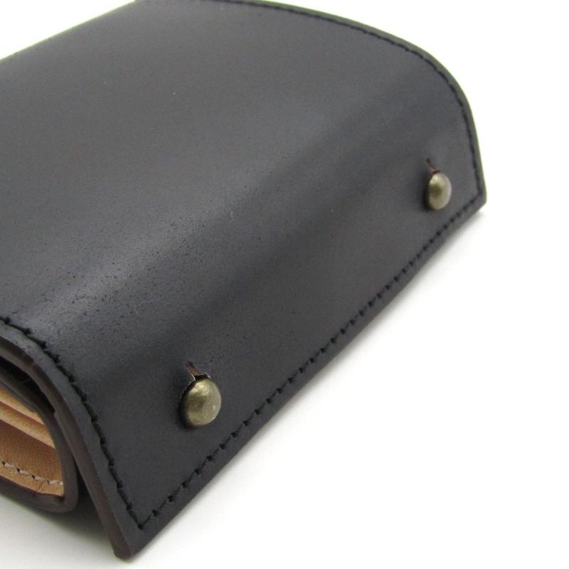 美品 m+ エムピウ ミニ財布 millefoglie2 CORDOVAN27 13014302