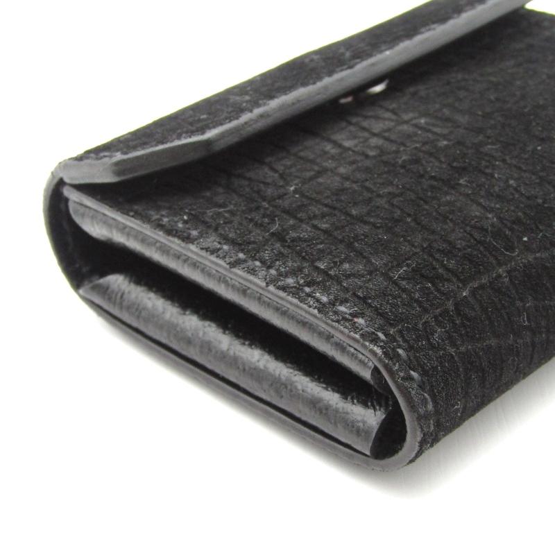 three2four PALM 黒桟革 黒 カードケース 名刺入れ 美品 three2four スリーツーフォー カードケース PALM ヒポポタマス