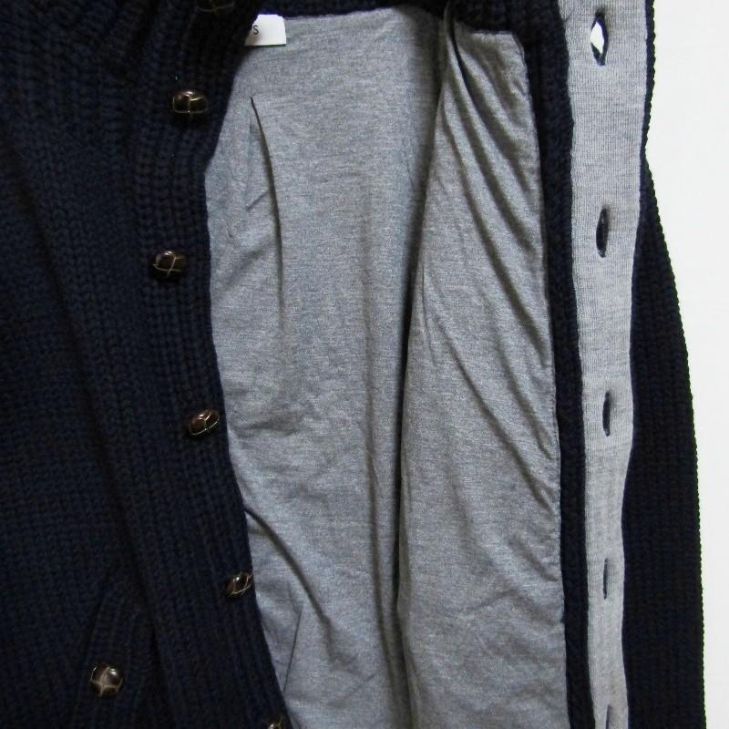 SHIPS シップス カーディガン ウール ニット くるみボタン