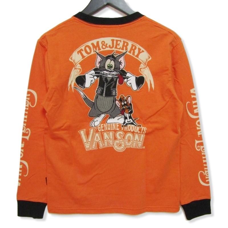 VANSON 未使用 バンソン 長袖Tシャツ TJV-928 トムとジェリー クルー