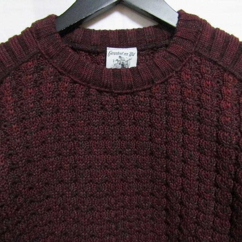 美品 S.N.S HERNING エスエヌエスハーニング フィッシャーマンセーター 