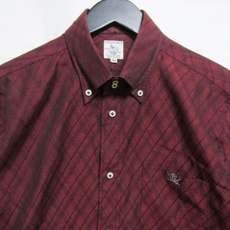 R.J.B アールジェイビー 長袖シャツ 総柄 チェック コットン