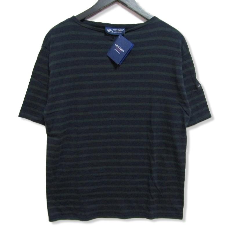 SAINT JAMES セントジェームス 半袖Tシャツ ボーダー 柄 クルーネック ...