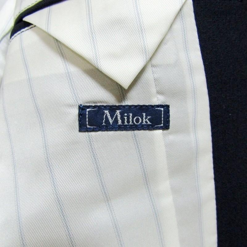 Milok ミロック テーラードジャケット 2B ウール ブレザー ネイビー 紺 