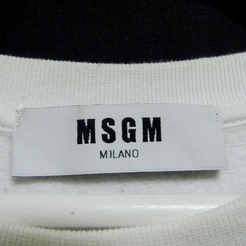 MSGM エムエスジーエム スウェット ロゴ 17AW ホワイト 白 L メンズ  中古 27004622｜classic｜08