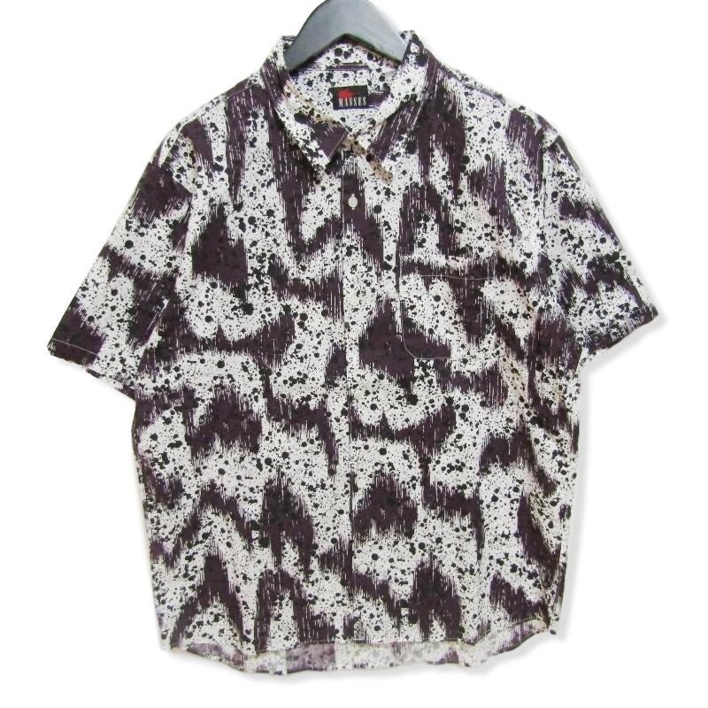 MASSES マシス 半袖シャツ SPLASH SHIRT 総柄 スプラッシュ パープル 