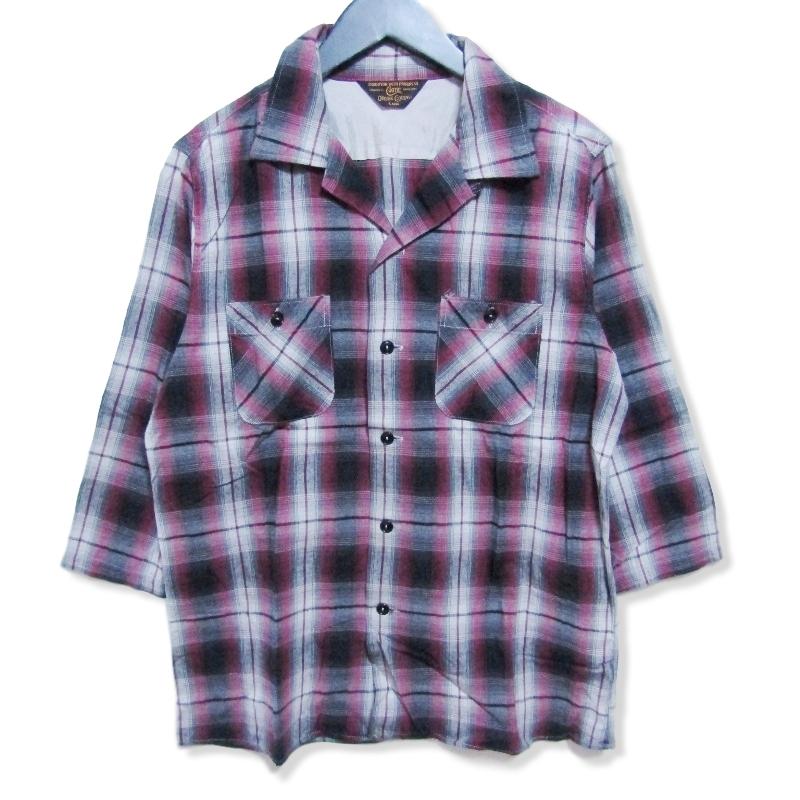 COOTIE クーティー 七分袖シャツ オンブレチェック チェック