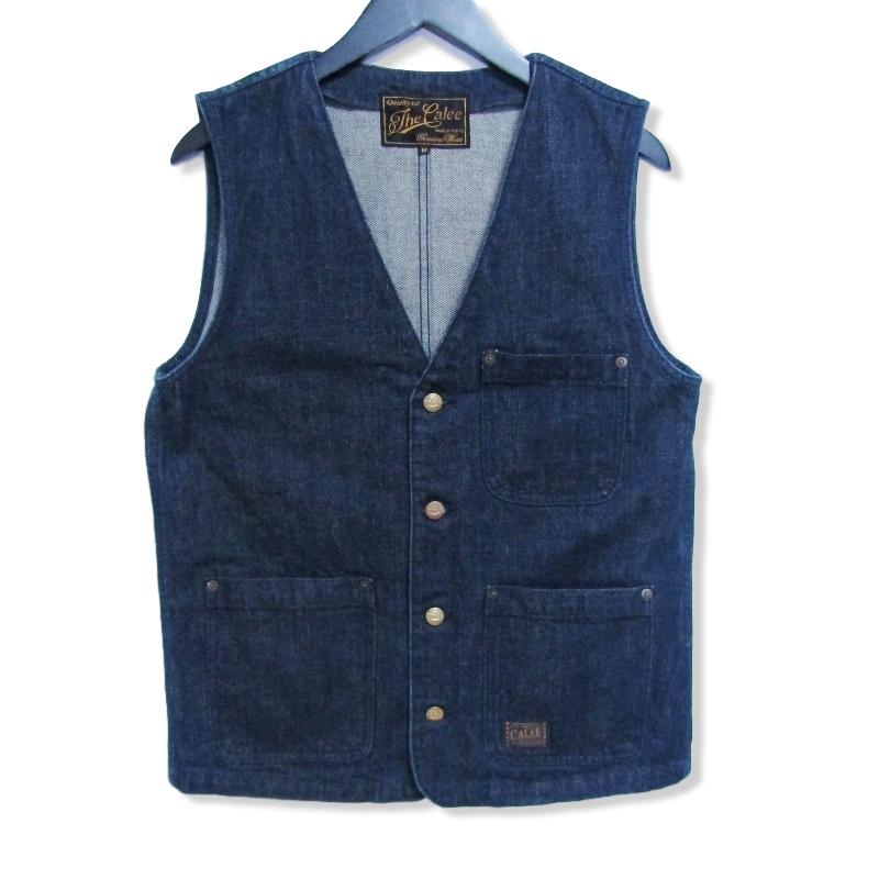 CALEE キャリー ワークベスト ネイビー CALEE（キャリー）の「WASHED