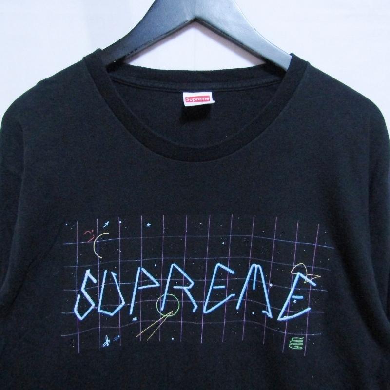 Supreme シュプリーム 16AW Blade Grid L/S Tee プリント 長袖Tシャツ ブラック 黒 L メンズ 中古 27005752