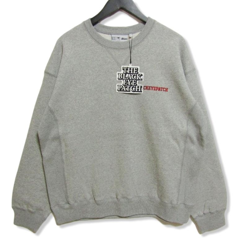 これからの秋に...BLACKEYPATCH グレー スウェット L これからの秋にBLACKEYPATCH グレー スウェット L