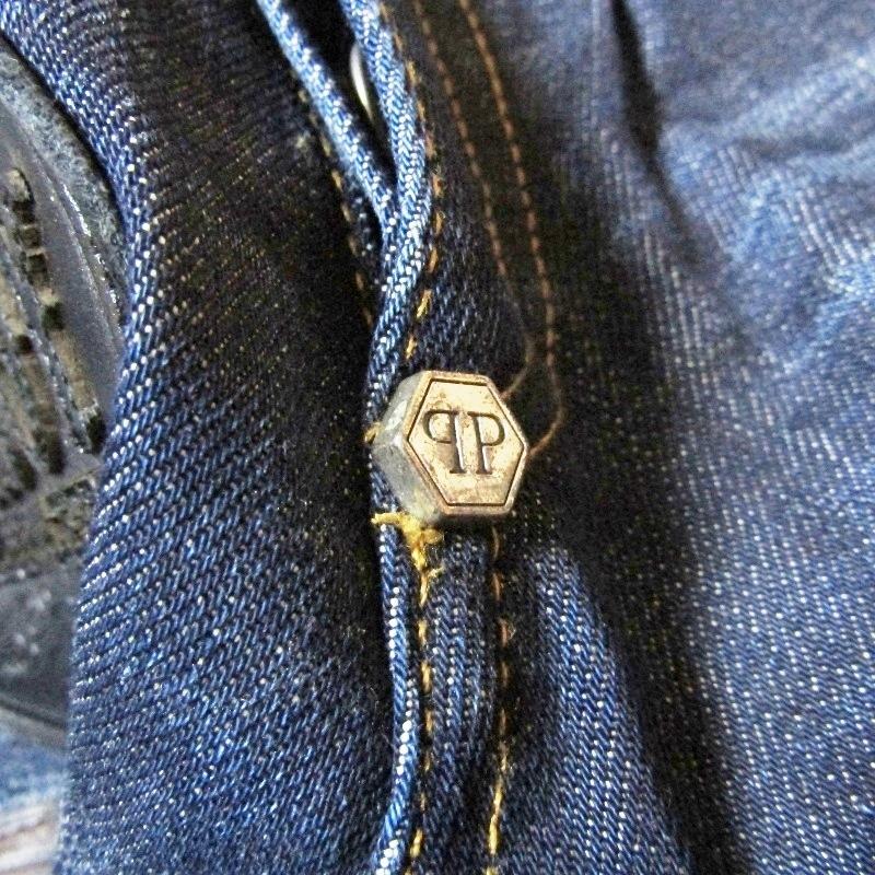 PHILIPP PLEIN フィリッププレイン デニムパンツ レザーパッチ 