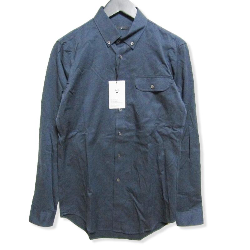 未使用 UNIQLO+J ユニクロプラスジェイ 長袖ボタンダウンシャツ スリム 