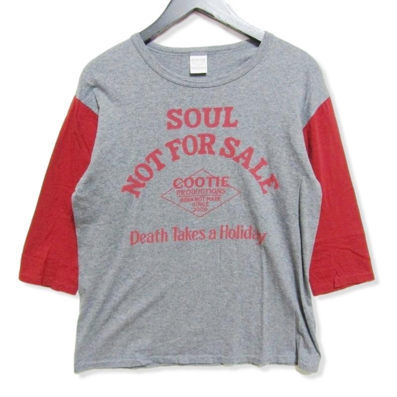 Cootie クーティー 七分袖tシャツ ラグラン プリント Soul Not For Sale グレー 赤 M メンズ 中古 27006559 27006559 クラシック 通販 Yahoo ショッピング