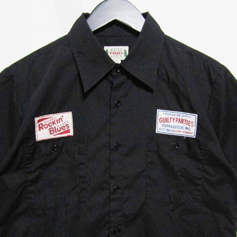 WACKO MARIA ワコマリア 半袖ワークシャツ 背面刺繍 ワッペン ブラック 黒 S メンズ 中古 27006733  :27006733:クラシック - 通販 - Yahoo!ショッピング