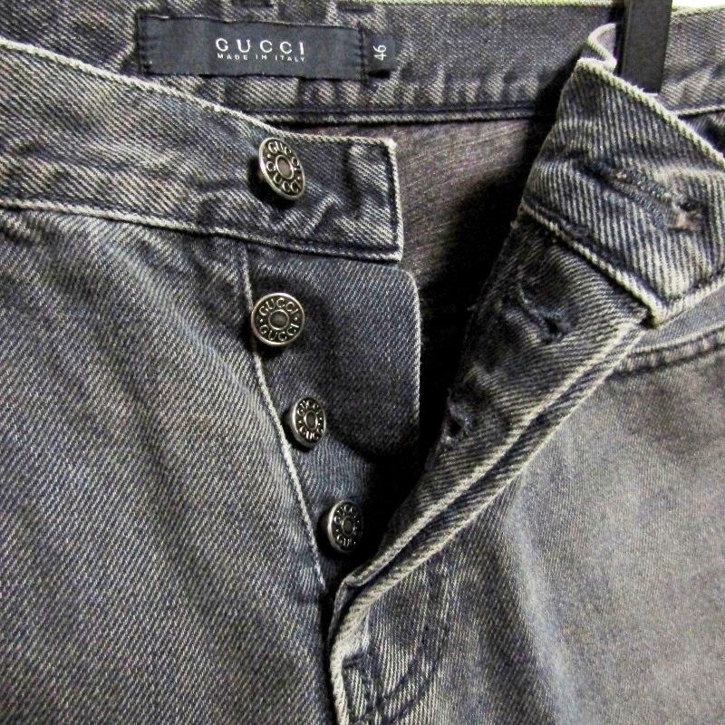 GUCCI グッチ デニムパンツ スキニー 212021 XZ197 ブラック 黒 46 