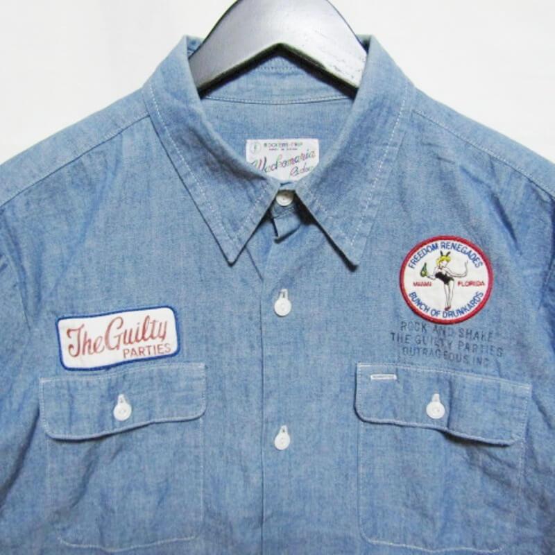 WACKO MARIA ワコマリア 半袖ワークシャツ シャンブレー マリア