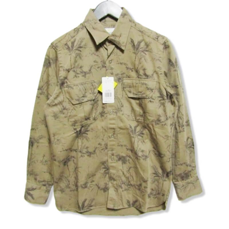 未使用 Giannetto ジャンネット 長袖シャツ 8G935ALP65 総柄 コットン 