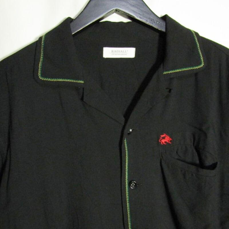 RADIALL ラディアル 長袖オープンカラーシャツ RAD-18AW-SH010 レーヨン ブラック 黒 M 27101954 :