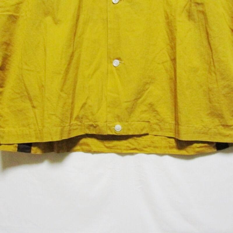 CALEE　キャリー　オープンカラーシャツ　総柄　ロデオ　イエロー CALEE キャリー オープンカラーシャツ 総柄 ロデオ イエロー