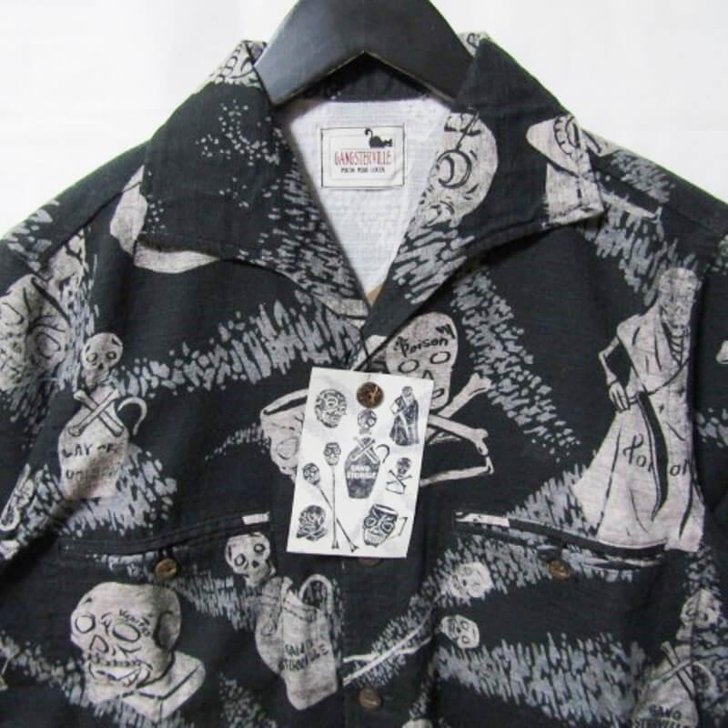 GANGSTERVILLE スカル 半袖シャツ GANGSTERVILLE 未使用 ギャングスタービル 半袖シャツ GSV-14-SS