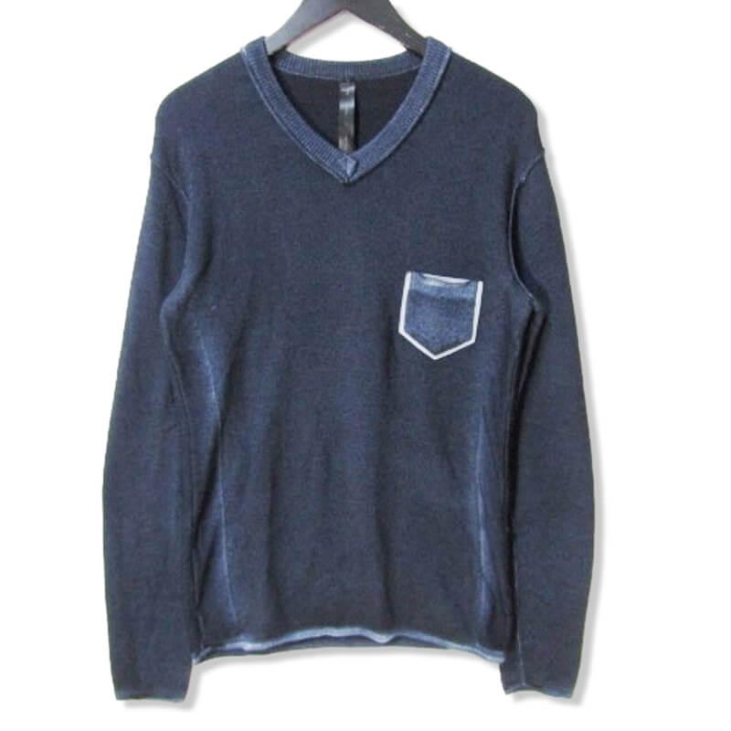 wjk ダブルジェイケイ Vネック ニットセーター 16AW kw50oe pocket V 