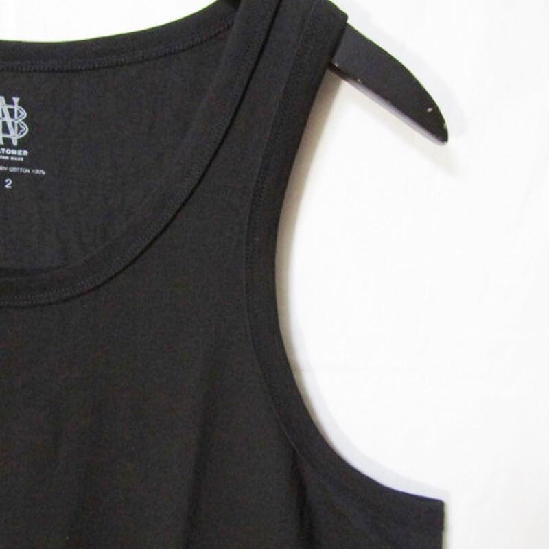 BATONER バトナー タンクトップ BN-23SM-070 ノースリーブ ブラック 黒