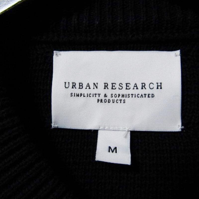 URBAN RESEARCH アーバンリサーチ ミラノリブ クルーネックカーディガン UR26-12B007 22AW 強撚綿アクリル ブラック 黒 M  27104464｜classic｜08