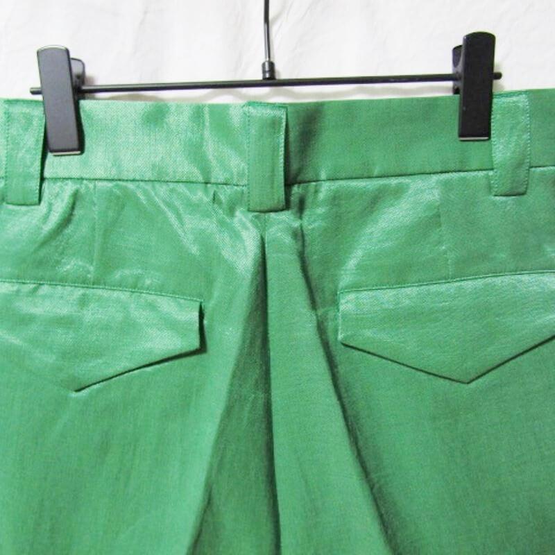 未使用 JieDa ジエダ スラックスパンツ Jie-22S-PT04-B LINEN WIDE STRAIGHT SLACKS リネン ワイド  グリーン 1 タグ付き  27105193｜classic｜03