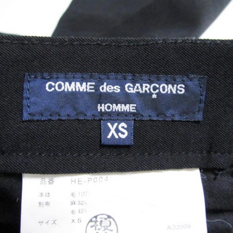 鉄道運行管理 COMME des GARCONS HOMME コムデギャルソン オム スラックスパンツ HE-P004 ウール 5ポケット 日本製 ブラック 黒 XS 27105302