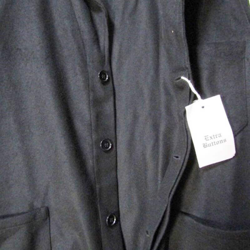 美品 MASSAUA マッサワ コート COAT ジャケット ウール ポリエステル ナイロン イタリア製 ブラック 黒 S タグ付き  27105853｜classic｜06