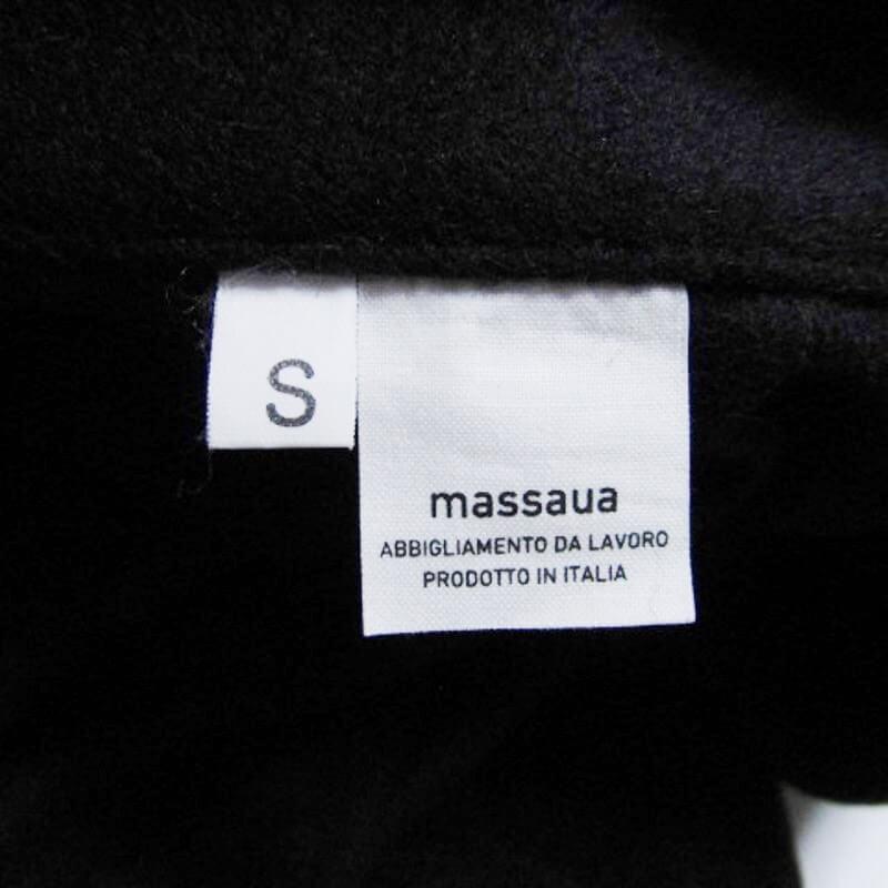 美品 MASSAUA マッサワ コート COAT ジャケット ウール ポリエステル ナイロン イタリア製 ブラック 黒 S タグ付き  27105853｜classic｜07