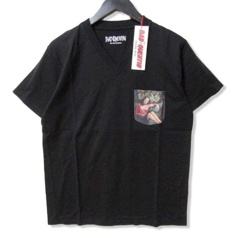 未使用 BAD QUENTIN バッドクエンティン 半袖Tシャツ BQ-C08 V-NECK T 