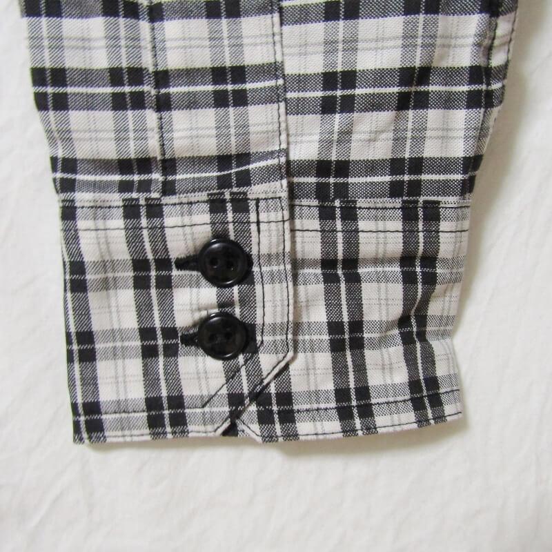 未使用 SASSAFRAS ササフラス ガーデニング アット ナイトシャツ Gardening At Night Shirts 長袖チェックシャツ 白 黒 S 27107532 未使用 SASSAFRAS ササフラス ガーデニング アット ナイトシャツ Gardening At Night Shirts 長袖チェックシャツ 白 黒 S 27107532