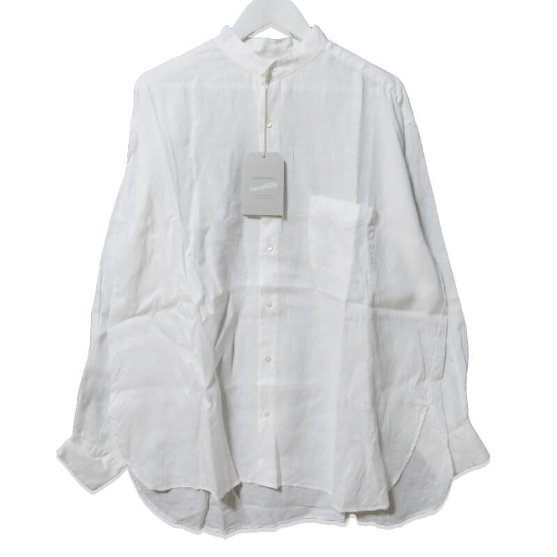 未使用 MARKAWARE マーカウェア 長袖バンドカラーシャツ A21A-08SH02C 