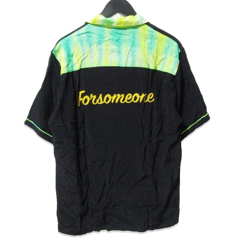 FORSOMEONE フォーサムワン 半袖ボーリングシャツ タイダイ レーヨン 